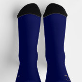 Blauw minimalistisch aangepaste naam sokken (Top)