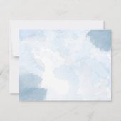 Blauw minimalistisch bedankt  notitiekaartje (Achterkant)