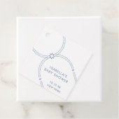 Blauw Minimalistisch Boho Arch Baby shower Bedankjes Labels (In situ)