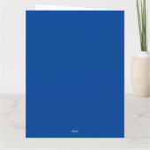 Blauw minimalistisch Een zeer grote dank voor grot Kaart (Achterkant)