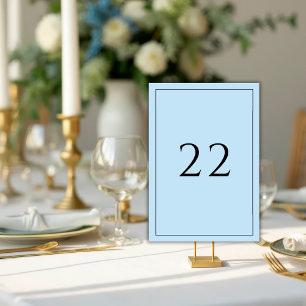 Blauw Minimalistisch Elegant Huwelijk Kaart