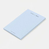 Blauw minimalistisch en persoonlijk retro esthetis post-it® notes (Schuin)