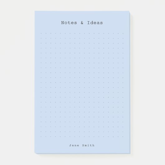 Blauw minimalistisch en persoonlijk retro esthetis post-it® notes (Voorkant)