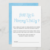 Blauw minimalistisch Manuscript hoe groot is de bu (Voorkant / Achterkant)