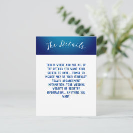Blauw Minimalistisch Menu Bijlagekaart