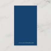 Blauw minimalistisch minimaal eenvoudig profession visitekaartje (Achterkant)