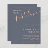 Blauw minimalistisch modern | Uitnodiging tot het  (Voorkant / Achterkant)