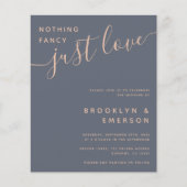 Blauw minimalistisch modern | Uitnodiging tot het  (Voorkant)