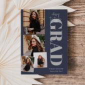 Blauw Minimalistisch Modern Verticaal 5 Pic Afstud Kaart