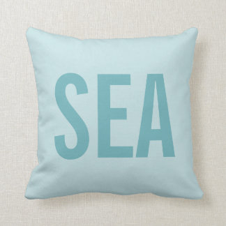 Blauw minimalistisch modern zee/strandkussens kussen