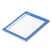 Blauw minimalistisch notitieblok (Linkerzijde)