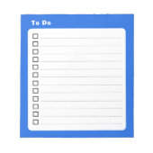 Blauw minimalistisch notitieblok (Voorkant)