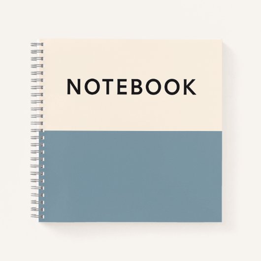 blauw minimalistisch Notitieboek (Voorkant)