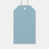 Blauw Minimalistisch rustiek jongen baby shower Cadeaulabel (Achterkant)