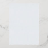 Blauw minimalistisch vintage waterverf trouwen folie uitnodiging (Achterkant)