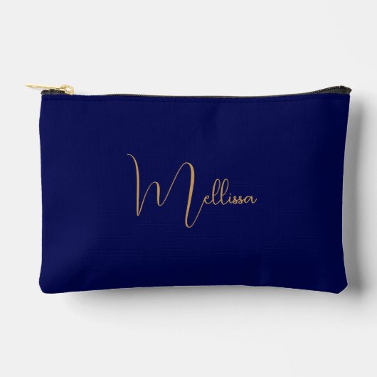 Blauw minimalistische aangepaste naam  etui (Voorkant)