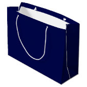 Blauw minimalistische aangepaste naam groot cadeauzakje (Achterkant Gekanteld)