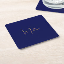 Blauw minimalistische aangepaste naam