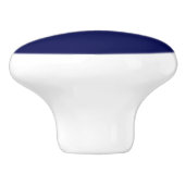Blauw minimalistische aangepaste naam keramische knop (Zijkant)