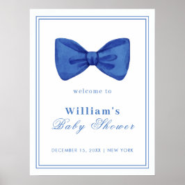 Blauw Minimalistische Boog Frame Baby Shower Welko Poster