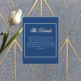 Blauw Minimalistische Details Envelop Kaart