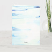 Blauw & Mint | Abstracte Kunst Gefeliciteerd Papa Kaart (Achterkant)