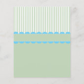 Blauw & Mint Green Baby Buggy Shower - Bingo Flyer (Achterkant)