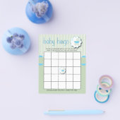 Blauw & Mint Green Baby Buggy Shower - Bingo Flyer (Enkel)