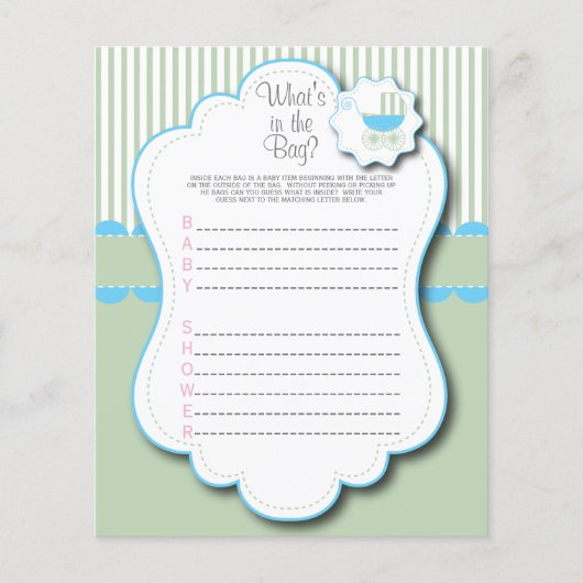 Blauw & Mintgroene Babywagen - Wat zit er in de Ta Flyer (Voorkant)