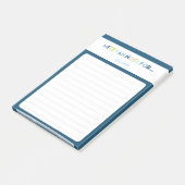 Blauw Mitzvah Opmerking: 4x6 kleverige pad Post-it® Notes (Schuin)