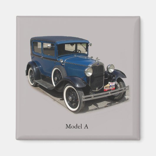 Blauw model A-magneet Magneet (Voorkant)