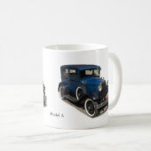 Blauw model A-mok Koffiemok (Voorkant rechts)