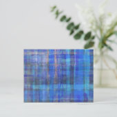 Blauw modern Abstract Briefkaart (Staand voorkant)