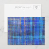 Blauw modern Abstract Briefkaart (Voorkant / Achterkant)