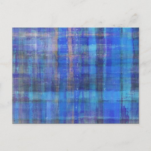 Blauw modern Abstract Briefkaart (Voorkant)