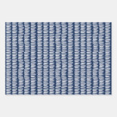 Blauw Modern Abstract Waterverf Patroon Inpakpapier Vel (Voorkant)