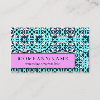 Blauw modern bladpatroon visitekaartje