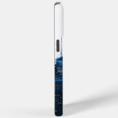 Blauw Modern Cityscape Case-Mate iPhone Case (Achterkant / Rechts)