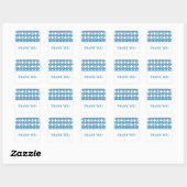 Blauw modern deco Dank u Stickers (Vel)