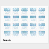 Blauw Modern Deco sparen de Stickers van de Datum (Vel)