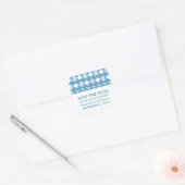 Blauw Modern Deco sparen de Stickers van de Datum (Envelop)
