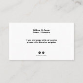 Blauw Modern Detailing Visitekaartjes (Achterkant)