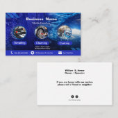 Blauw Modern Detailing Visitekaartjes (Voorkant / Achterkant)