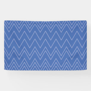 Blauw, modern, eenvoudig, cool, trendy zigzagpatro spandoek