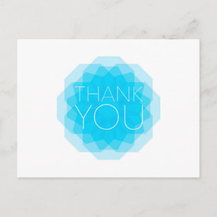 Blauw, modern, eenvoudig, elegant design van bedan briefkaart