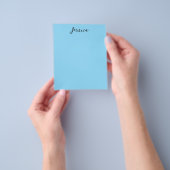 Blauw Modern Eenvoudig Elegant Professioneel Naam Flyer (Hand)