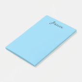 Blauw Modern Eenvoudig Elegant Professioneel Naam Post-it® Notes (Schuin)