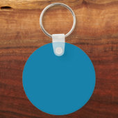 Blauw Modern Eenvoudig Elegant Professioneel Naam Sleutelhanger (Achterkant)