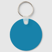 Blauw Modern Eenvoudig Elegant Professioneel Naam Sleutelhanger (Achterkant)