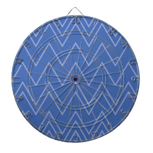 Blauw, modern, eenvoudig, koel, trendy zigzagpatro dartbord